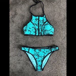 Nanette Lapore bikini, mint and black. 6
